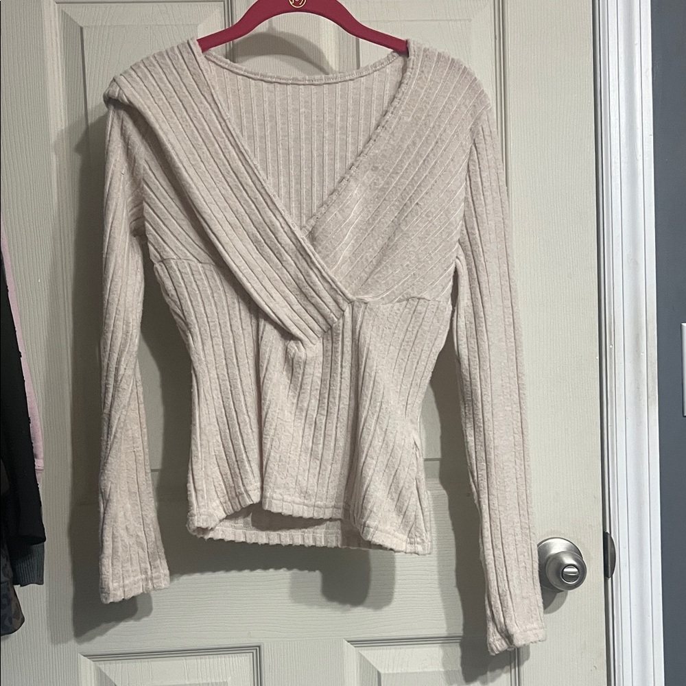 SHEIN Beige Knit Top